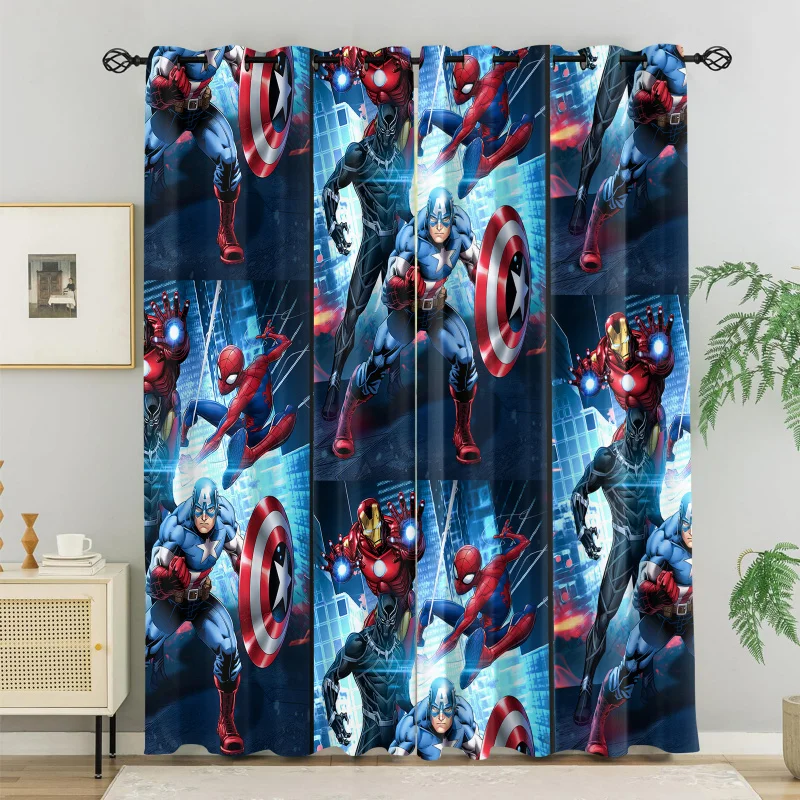 

Затемняющие шторы Marvel Avengers Superhero, блокирующие 85% света, шумопоглощающие, для спальни мальчиков
