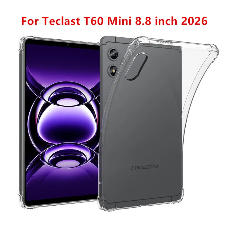 For Teclast T60 2026 Case 8.8 inch Transparent Thickened Airbag Soft Silicone Cover Funda Tablet Teclast T60 Mini 8.8