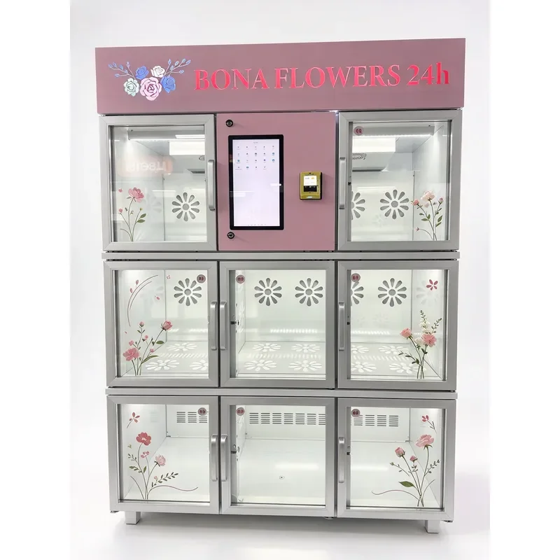 Smart Fresh Flower Locker Vending Machine 24/7 Self Service Bouquet Vending Kiosk for Station Plaza