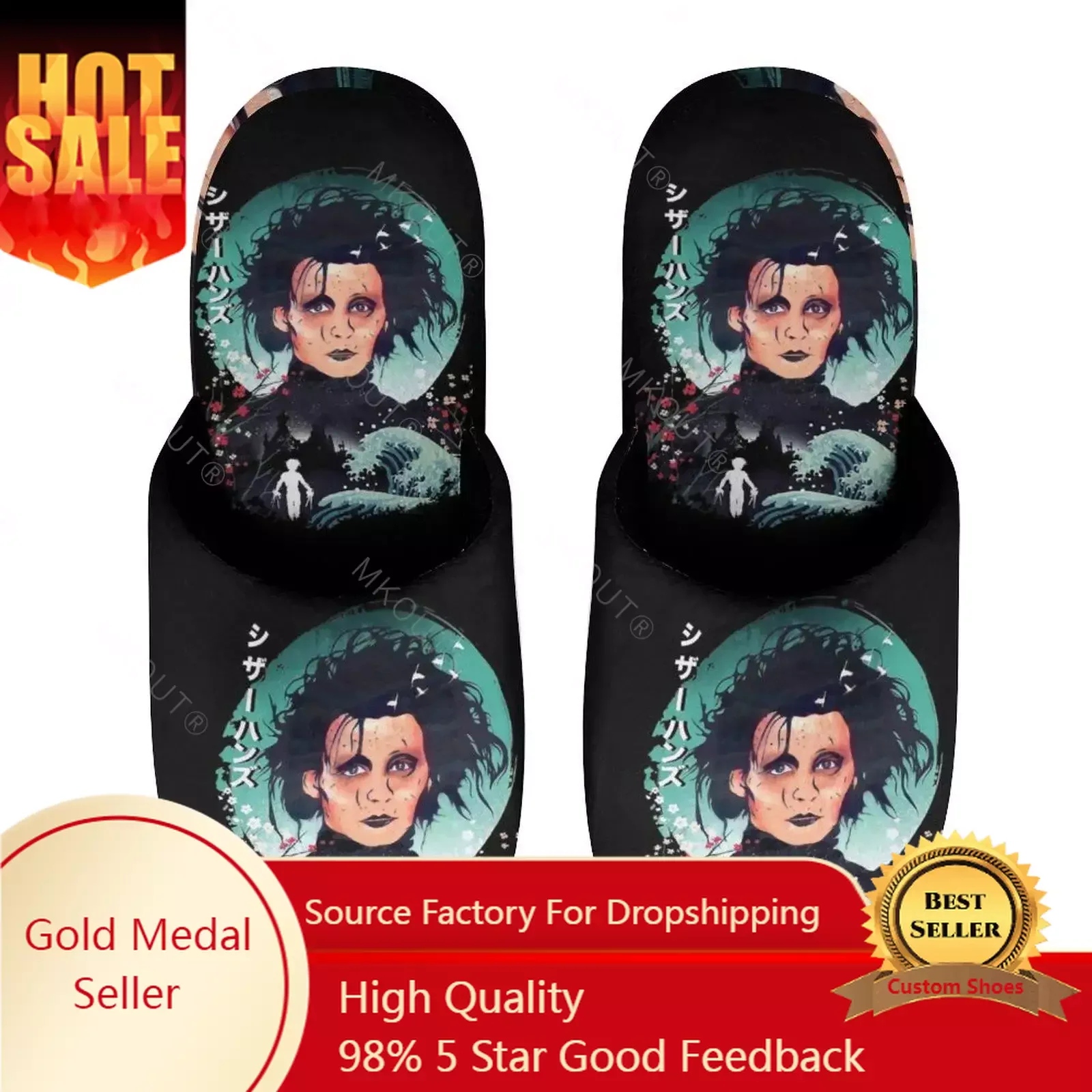 

Edward Scissorhands (1) Warm Cotton Slippers For Men Women Thick Soft Soled Non-Slip Fluffy Shoes Indoor House Slippers Rubber