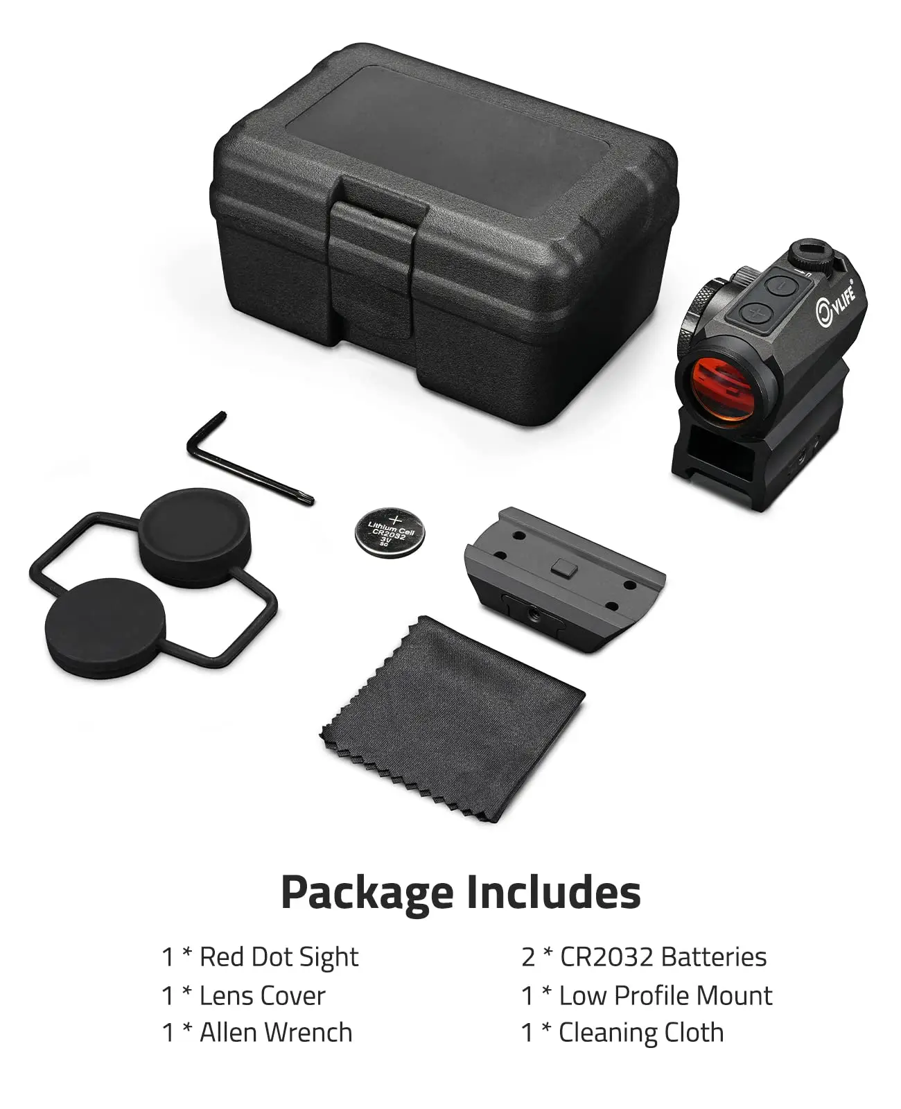 CVLIFE Rifle 1x20mm Compact Optics Scope JackalHowl Red Dot Sight Awake 2 MOA Picatinny Rail Absolute Co-Witness Airsoft Riflesc