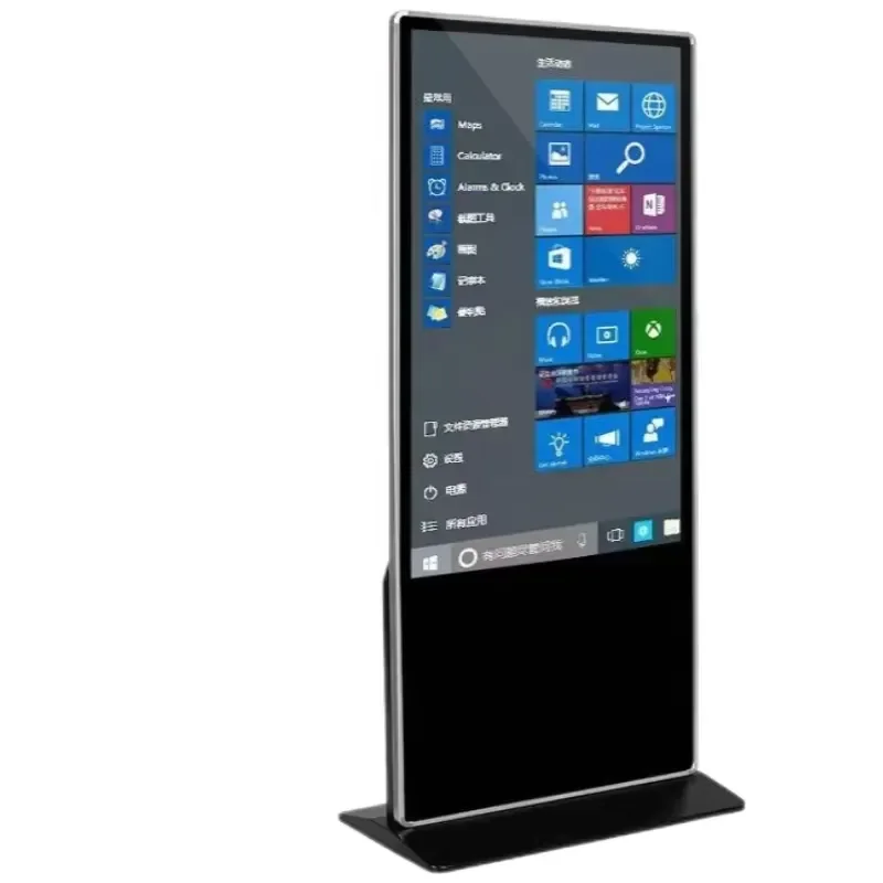 Smart 4K Indoor LCD Touch Screen 43 49 50 55 65 Inch Interactive Floor Standing Digital Signage Display for Business