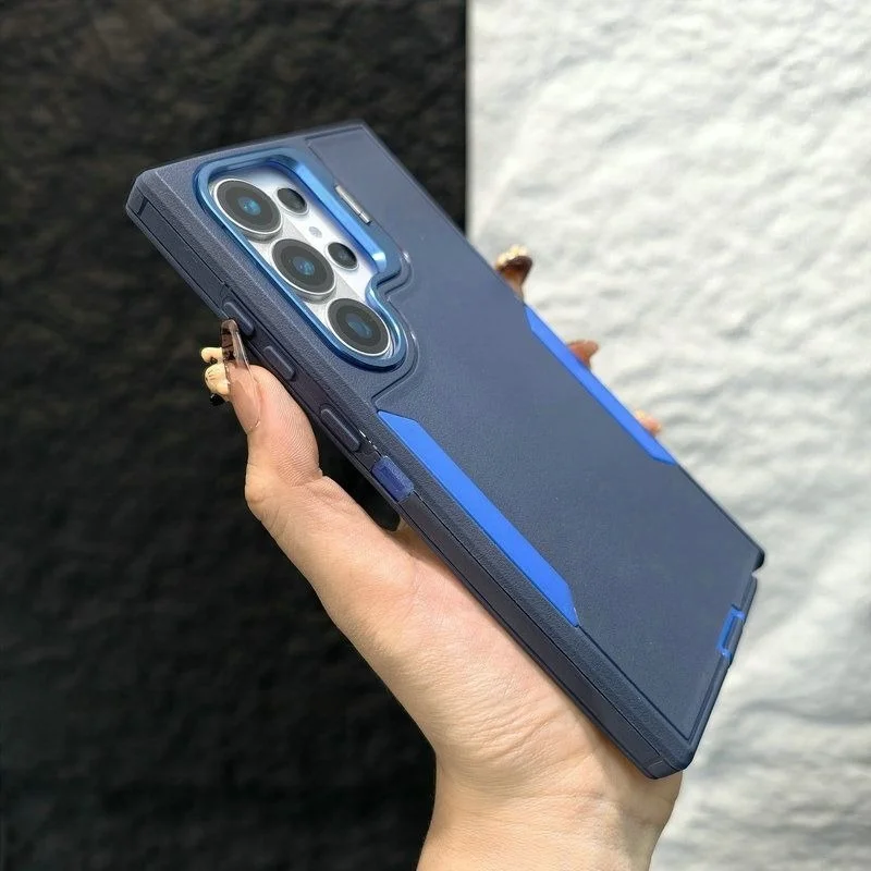 Kamerahalterung Hülle für Samsung Galaxy S26 S22 Ultra S23 FE S24 S25 Plus A17 A57 A37 A56 A36 A55 A16 2-in-1 Ständer Schutzhülle