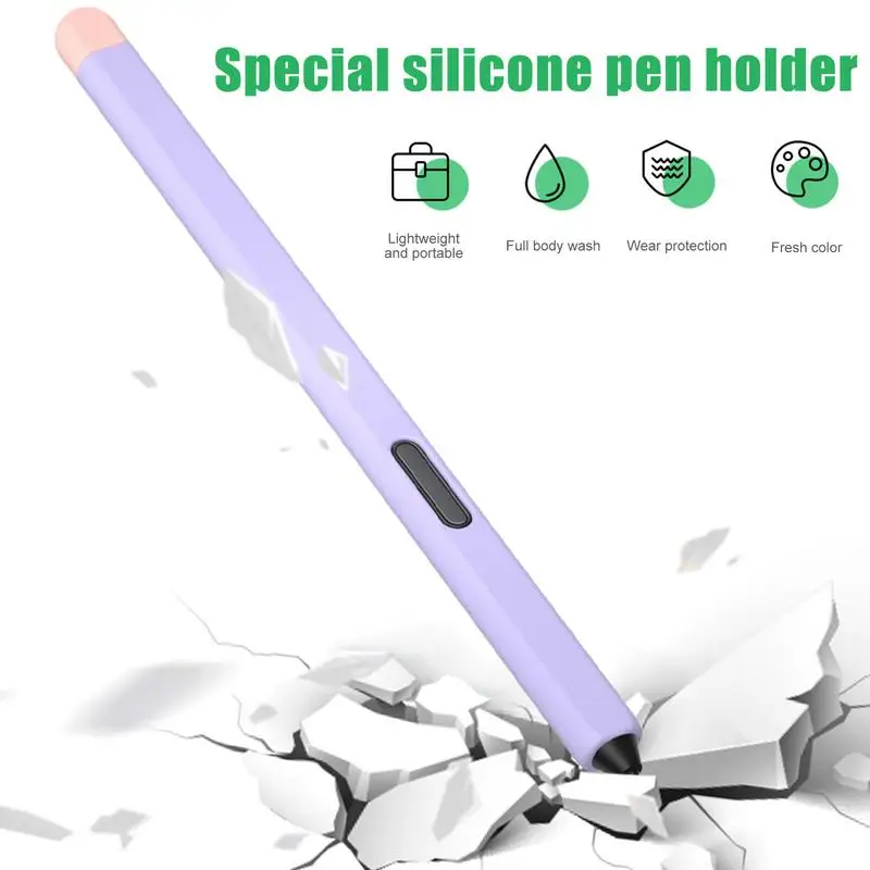 Soft Silicone Pen Case For Sam-sung Galaxys Tab S-Pen | Fruit & Vegetable Color Matching Drop Protection Sleeve Accessories