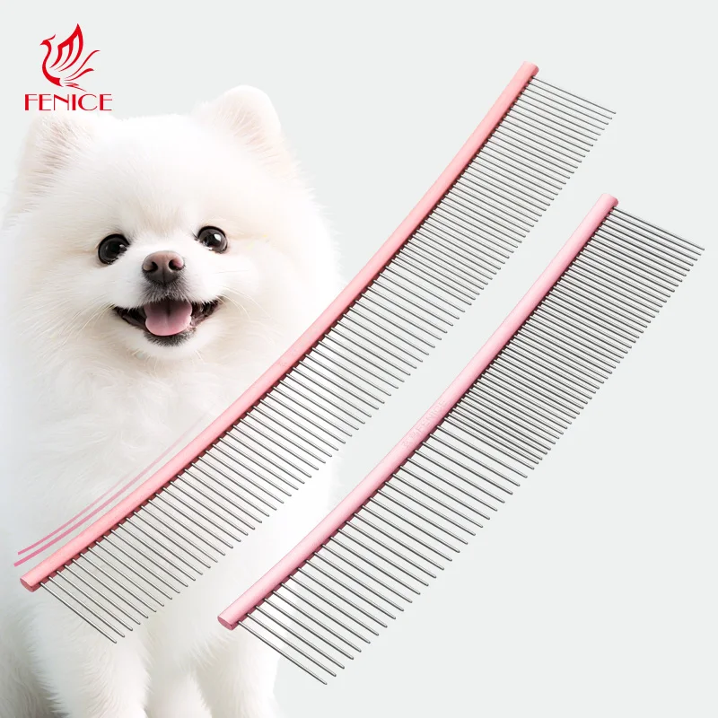 

Professional New Arrival Curved Pet Grooming Needle Row Combs with Sparse Teeth and Dense Teeth Open the Knot Go Flea