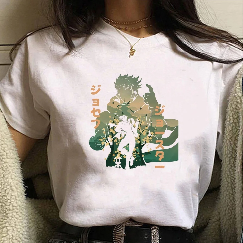 Jojo Bizarre Adventure tshirt girl graphic gothic alternative  Retro manga tshirt kawaii funny japanese cute Retro