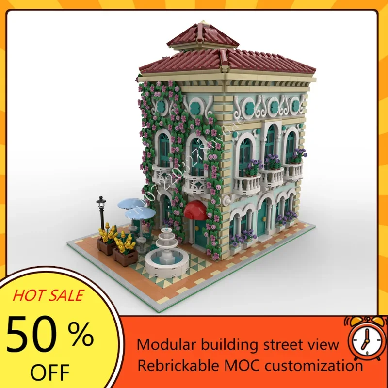 5466 pçs modular viii personalizado moc criativo vista de rua arquitetura diy educação montagem quebra-cabeça modelo crianças brinquedo aniversário presente
