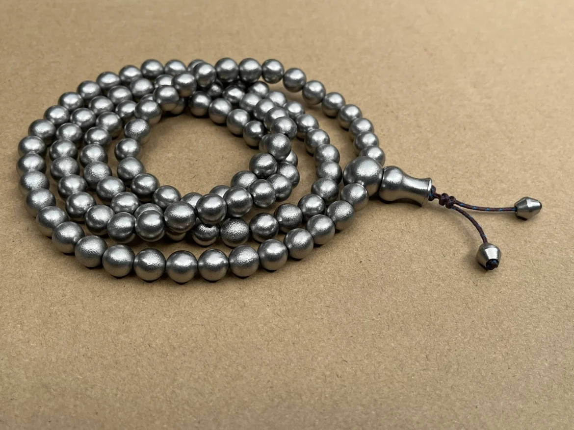 

Handmade Pure Titanium Wrap Bracelets Classic 108 Beaded Necklace Women Men Rosary Buddhist Prayer Jewelry Handmade Gift