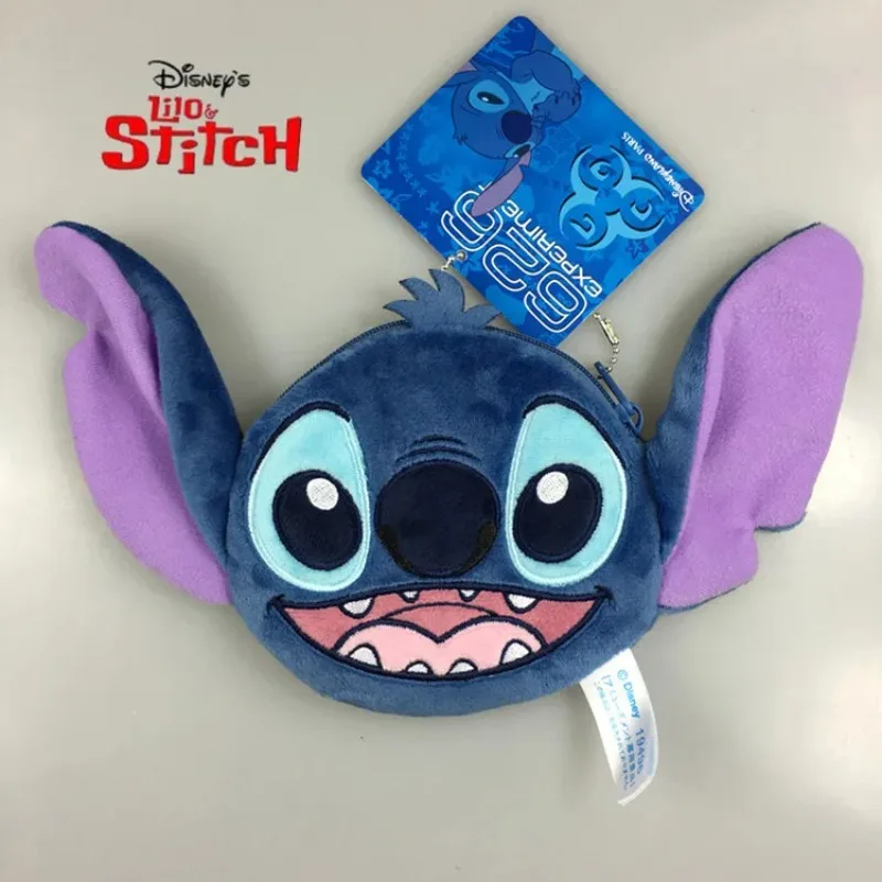 

Disney Lilo & Stitch Plush Coin Purse Mini Girls Wallet Creative Card Holder Stitch Peripheral Children's Zipper Wallet Toy