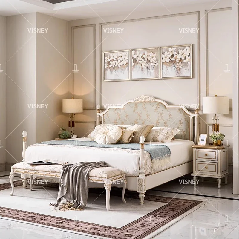 European Wooden Massage Bed Design Modern Headboards Luxury Loft Frame Bed Double Sleeping Letto Matrimoniale Home Furniture