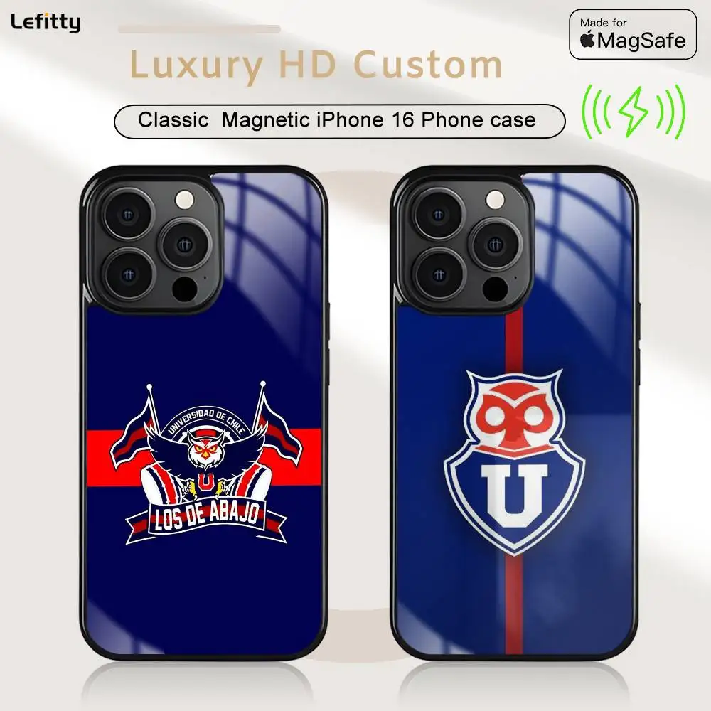 

1PC C-Chile University For iPhone 16 15 14 13 12 11 Pro Max Plus Mini Magsafe Charging Cover Magnetic Hard Shell