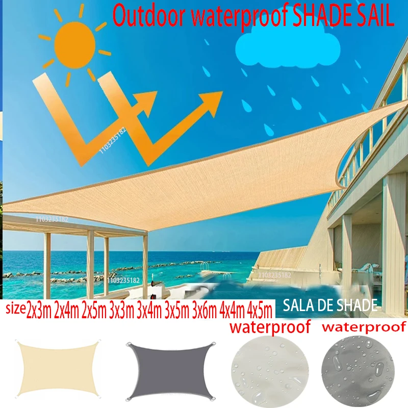 

Waterproof Sunshade Sail Garden Sun Sail Waterproof Sunshade Canopy Windproof Rain Canopy Terrace Balcony Garden Sunshade