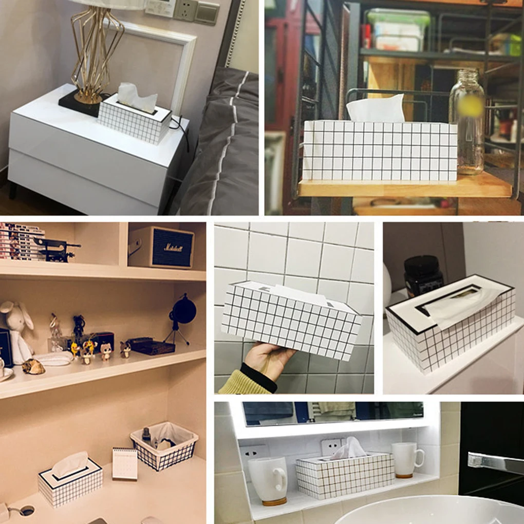 Printing Paper Rack Elegant Royal Office Car Home Rectangle Shaped Tissue Box Container Towel Napkin Tissue Holder