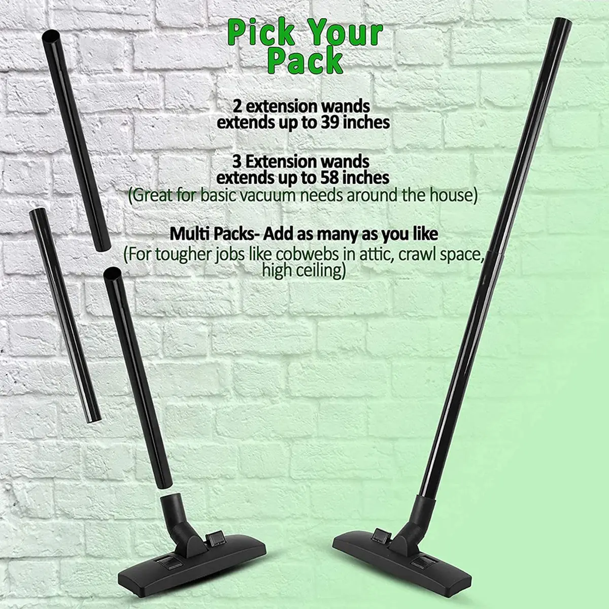 3 pçs 1.25 Polegada acessórios de vácuo e acessórios varinhas de extensão para loja vac extensão varinha acessório tubo de vácuo