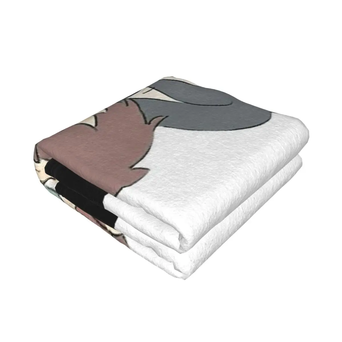 AOT Eren Mikasa Throw Blanket Flannel Blanket Black Flannel Blanket