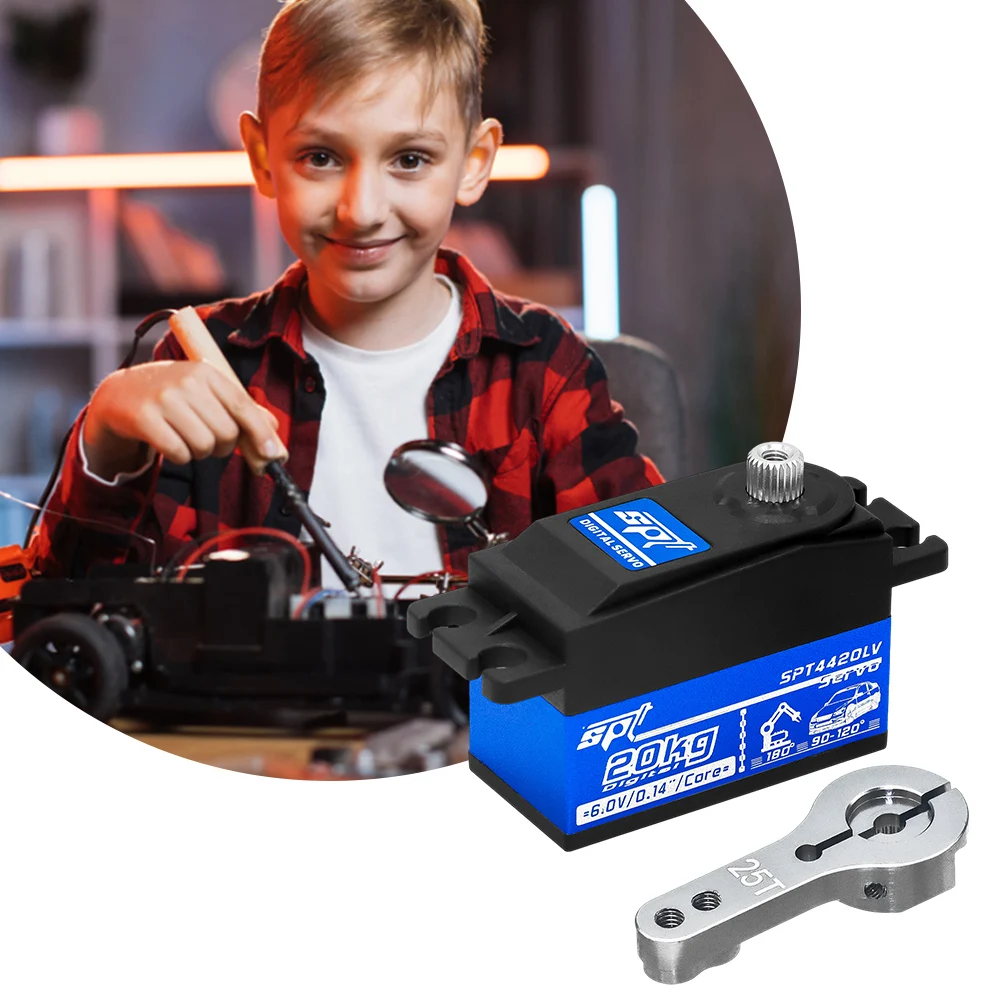 20kg servo de baixo perfil mini servo completo metal engrenagem digital servo para 1/10 rc carro para tamiya kyosho on-road touring drift carro/barco