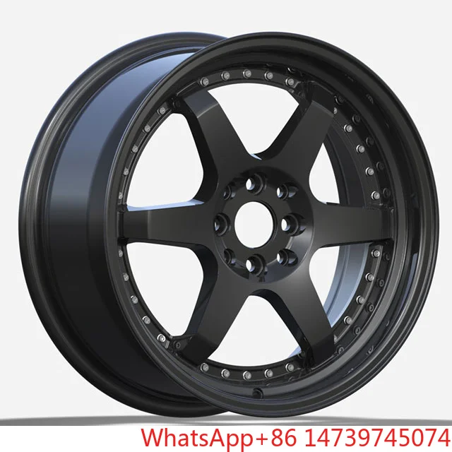 TyreSix-spoke Perforated Aluminum Alloy Passenger Car Wheel With Decorative Rivets For A45Forged Wheels Performance Wheels