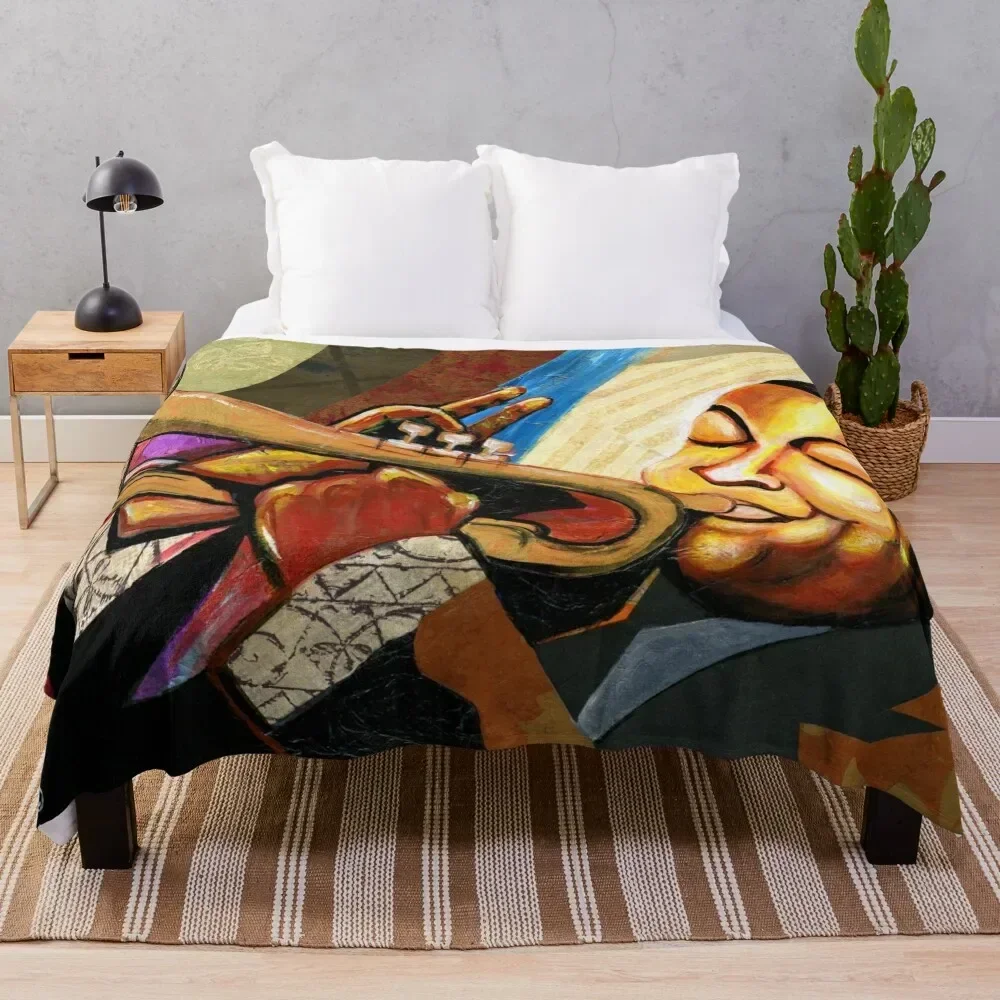 

Jazz Impresario Wynton Marsalis Throw Blanket Stylish Decor Blanket Gift for Friends Roommate