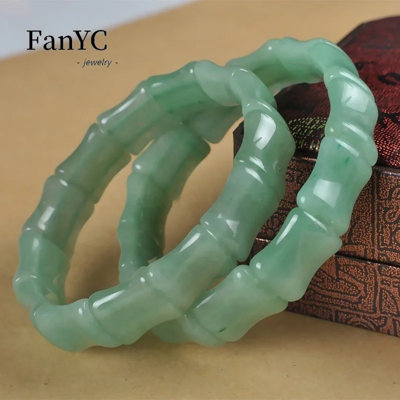 Natural Dongling Jade Bracelet Fashion Green Jade Original Men's Tiger Tooth Hand Brand Round Bead Bracelet for Women Jewelry