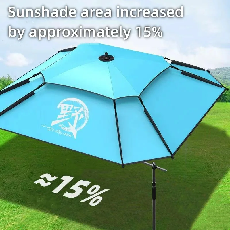 New Version Fishing Umbrella Upgraded  Innovatively Octagonal Parasol Outdoor Sun-proof Beach Umbrella Camping Large Parasol