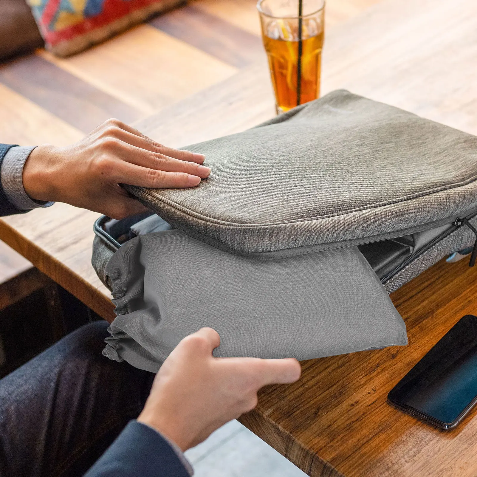 

1 Silver Gray Polyester Travel Sleeping Bag for Hotels 120x210cm Large Size Comfortable Material Lightweight Portable Hotel