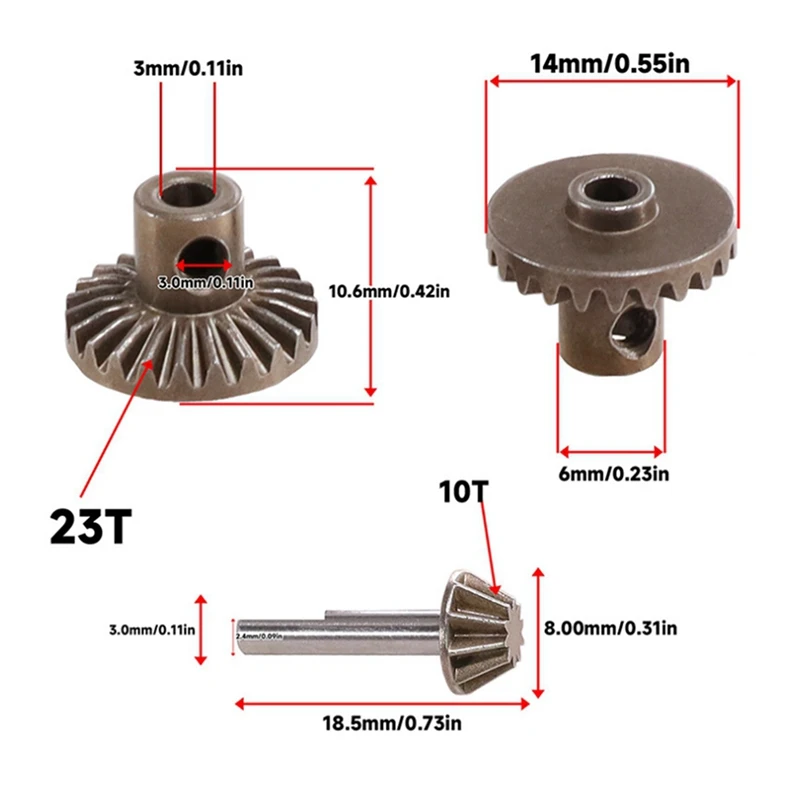 Zestaw metalowych przekładni mostkowych do MN 1/12 99D 99S WPL C14 24 RC Car Upgrade Parts