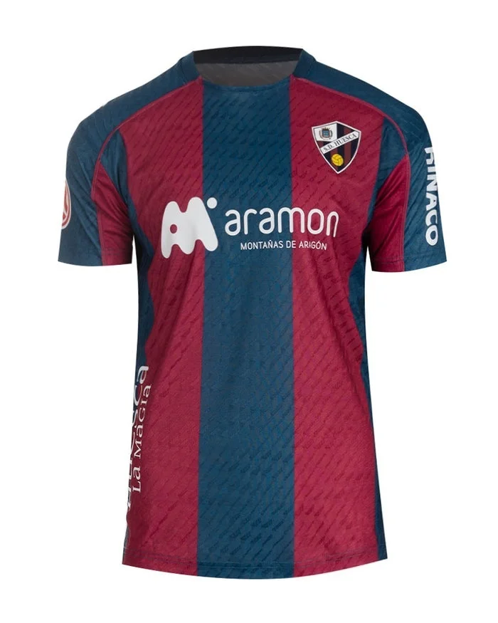 2026 Huesca 3D-gedrucktes Fußballtrikot für Herren, atmungsaktives, schnelltrocknendes Kurzarm-Fan-T-Shirt für den Sommer – Detail 2
