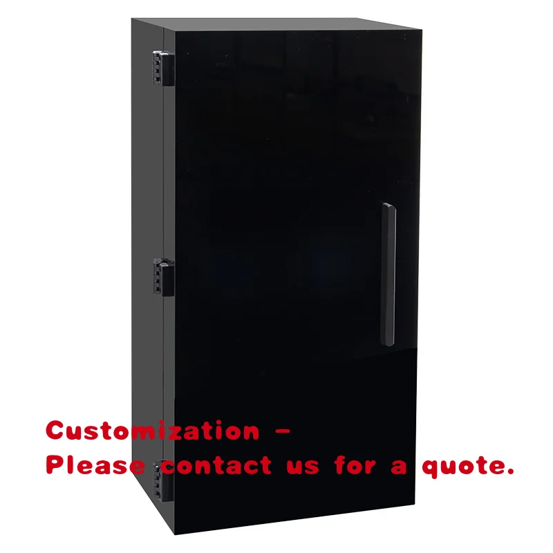 custom.Customized Modern Black Acrylic Pre-Assembled Jewelry Display Cabinet Large Capacity Multifunctional Earring Necklace Sto