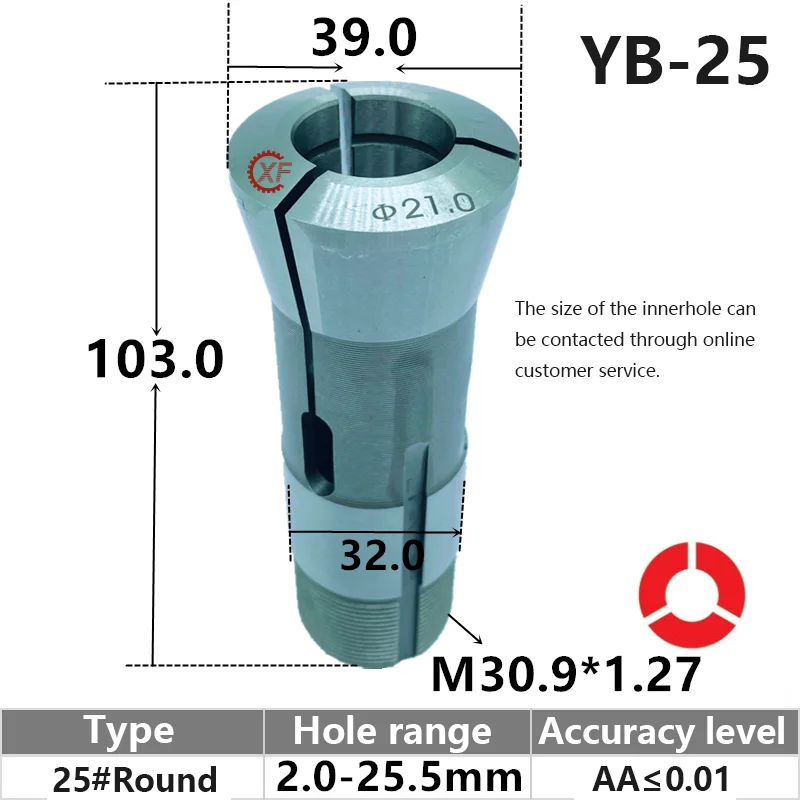 YB-25 Manual Instrument Lathe Spring Collet Round hole