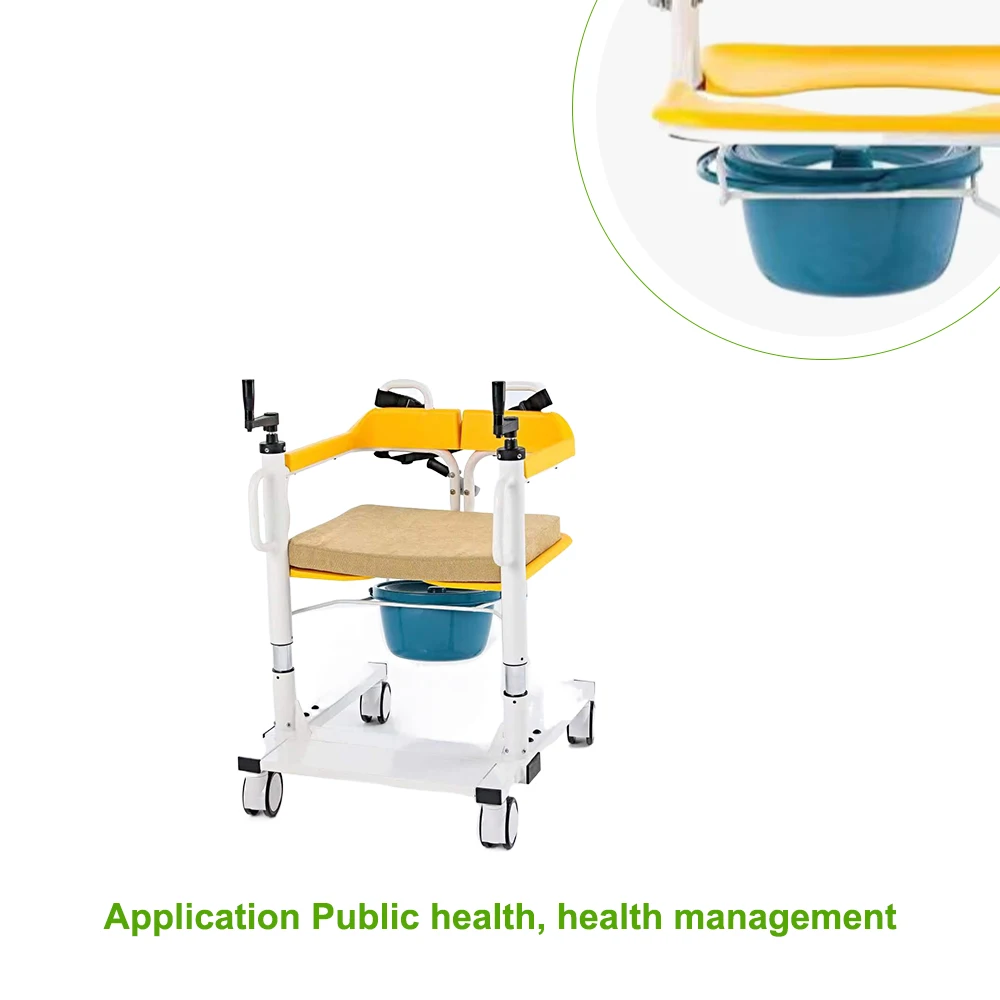 Waterproof Shower Chair Electric Lift Commode Wheeelchair Hydraulic Patient Lift Transfer Chair For Bath Elderly