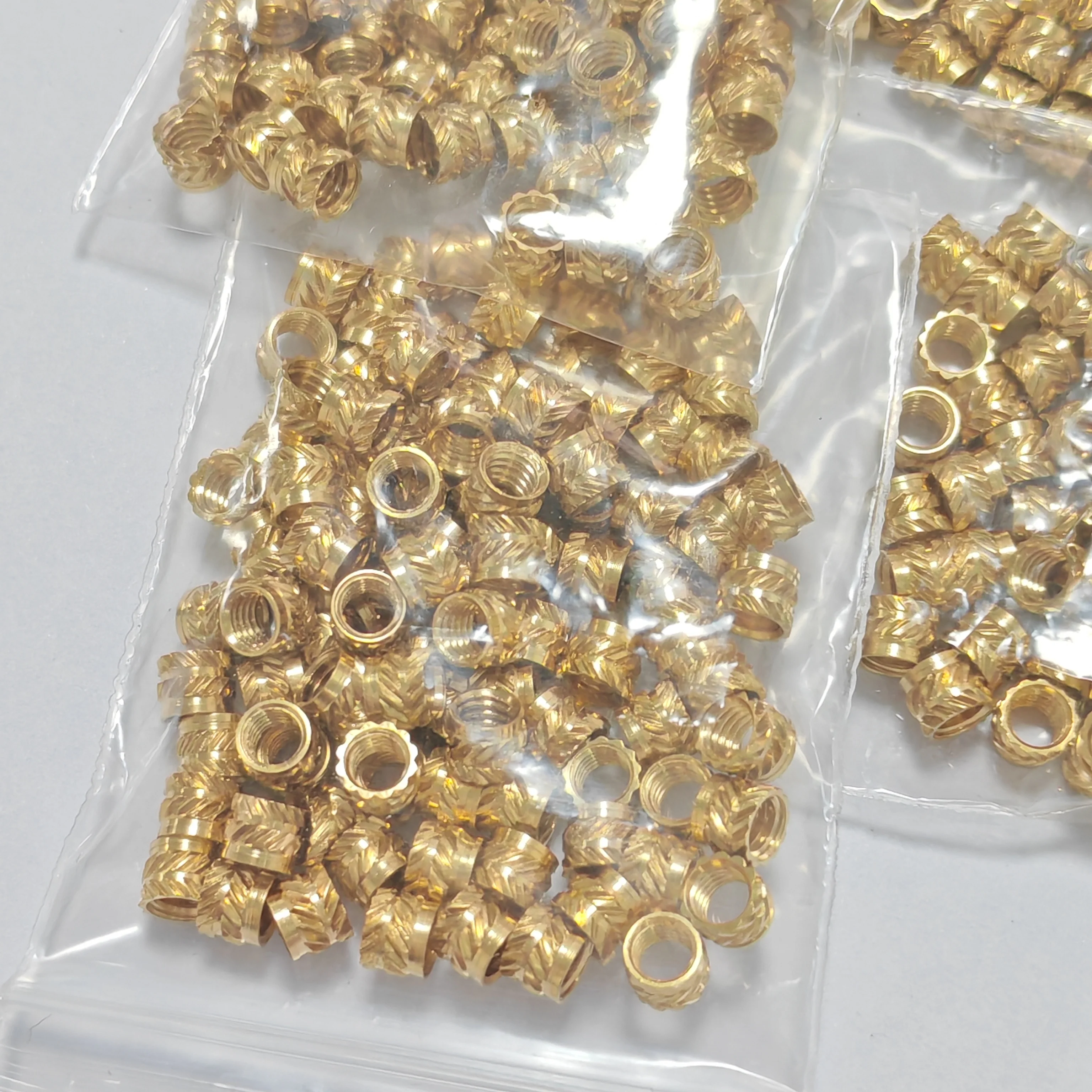 Brass Insert Knurled Thread Nut M1 M1.2 M1.4 M1.6 M2 M3 M4 M5 M6 M8 Hot Melt Heat Molding Embedment Copper 3D Printing Nuts