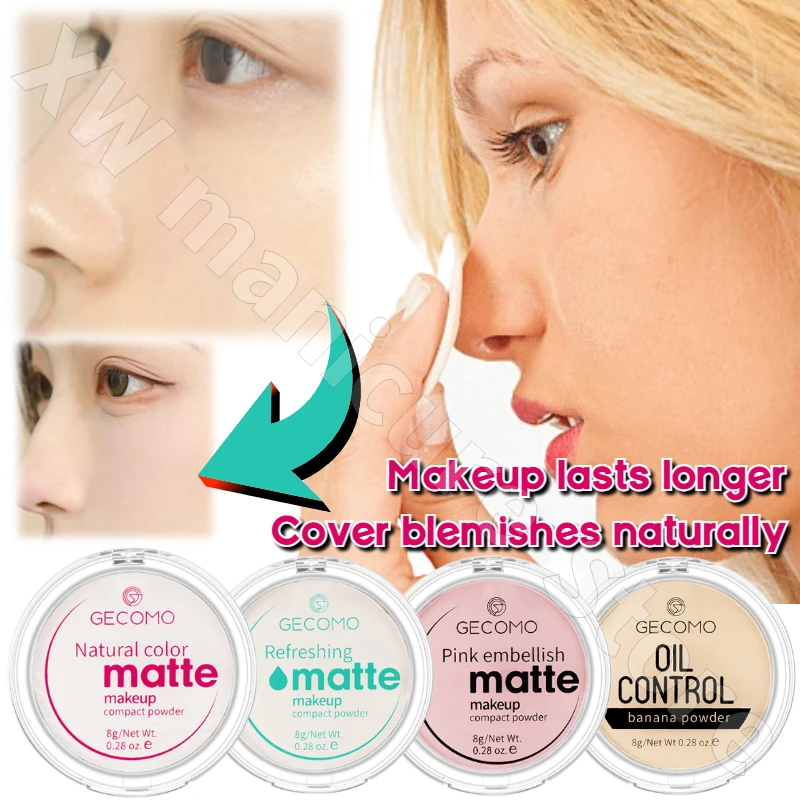 Natural Concealer Setting Powder, Long-lasting Waterproof and Sweat-proof Matte High-gloss Transparent Dry Powder To Cover Pores