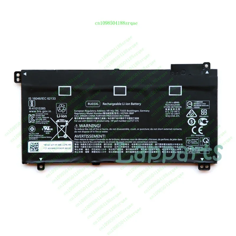 

Новый оригинальный OEM аккумулятор RU03XL для HP ProBook X360 440 G1 11 G3 G4 EE HSTNN-IB8P "% тест"
