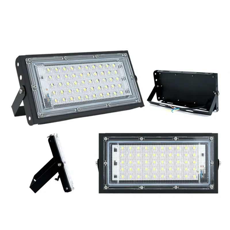 Led Schijnwerper 50W 100W Ac 110V 220V Reflector Straatlantaarn Wandlamp Ip65 Waterdichte Buitentuinverlichting