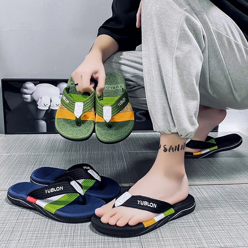 

Мужские крутые тапочки, шлепанцы, пляжные сандалии, нескользящая повседневная обувь на плоской подошве для ванной комнаты, тапочки из ЭВА, домашняя обувь, мужские уличные шлепанцы
