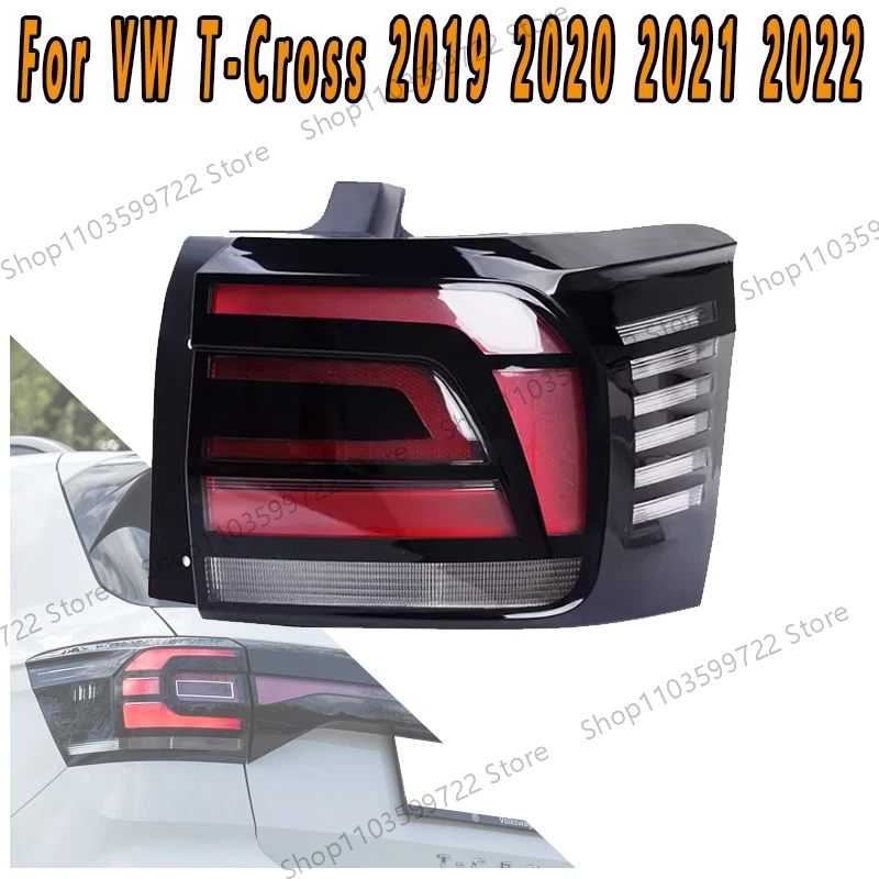 For Volkswagen VW T-Cross 2019 2020 2021 2022 Taillight Turn Signal Brake Lights Reverse Lights Flashing Driving Lights