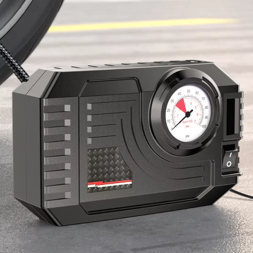 Mini Inflation Pump Portable Car Tire Inflation Tool Wired Mechanical Air Compressor Motorcycle Inflation Pump Bicycle Air Pump