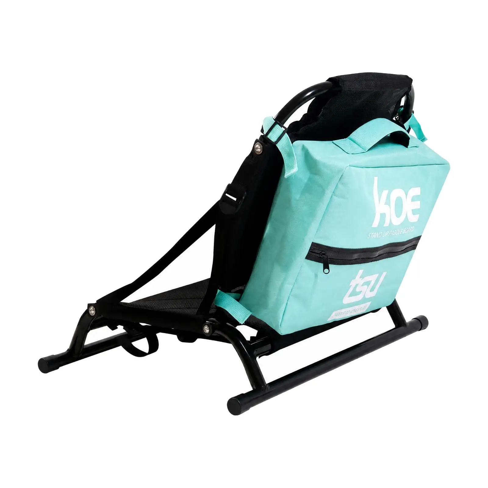 Kayak Chair Cushion for Inflatable Paddle Board with Attached Storage Bag and Sturdy Metal Frame