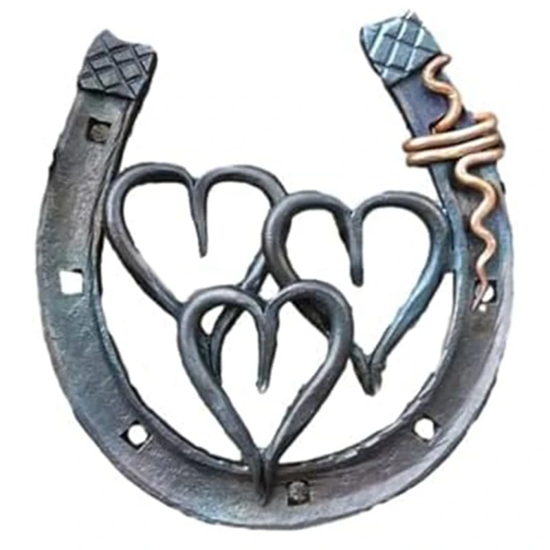 Handmade Horseshoe Cast Horseshoe Wall Decor Good Lucky Horseshoe, Hand Cast Horseshoe With Love Wall Decor C 1 Piece