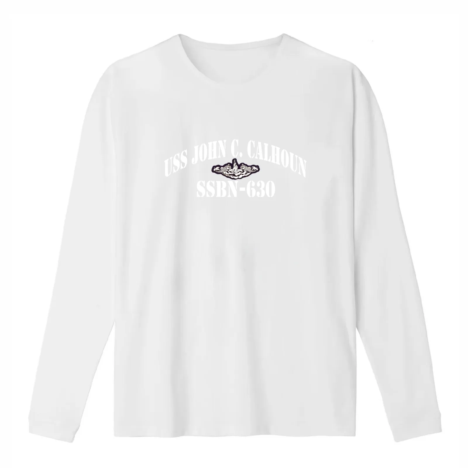 USS JOHN C. CALHOUN (SSBN-630) SHIP'S STORE T-Shirt Summer Casual Cotton Tee Oversized Streetwear Tops Vintage Graphic Print