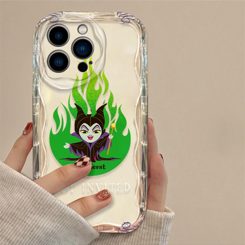 Disneyland cartoon villain queen Phone case For Apple iPhone 15 14 13 12 11 Pro X XR XS Max Plus 8 7 Plus SE Wave Oil Cover