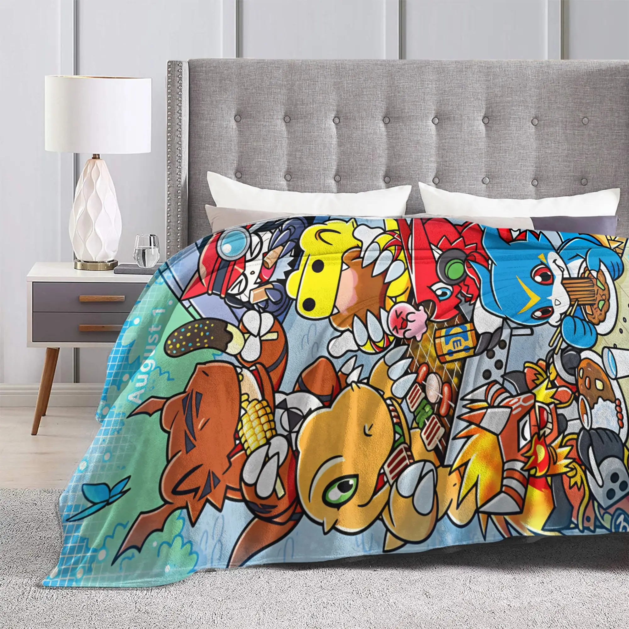 Digimon Hikari Tailmon Blankets Quality Warm Soft  Bedding Throws Winter Boy Girl Couch Chair Fashion Bedspread