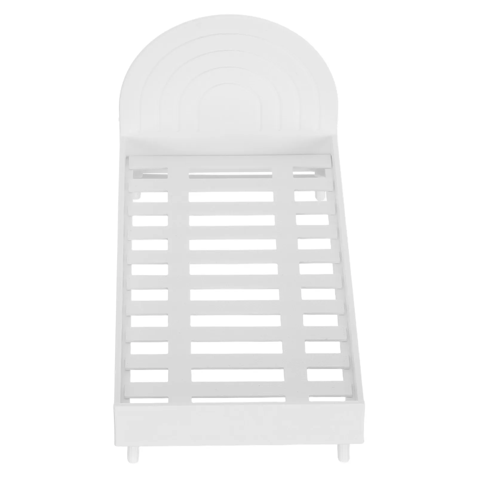

Tiny Bed Frame for Dollhouse Minimalist Miniature Single Bed Detachable Slat Realistic Plastic Mini House Bedroom Furniture