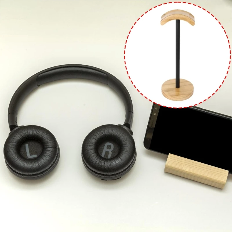 

Portable Headphone Stand Desktop Game Headset Display Holder Organiser Bracket with Large Base Stable Support E74A
