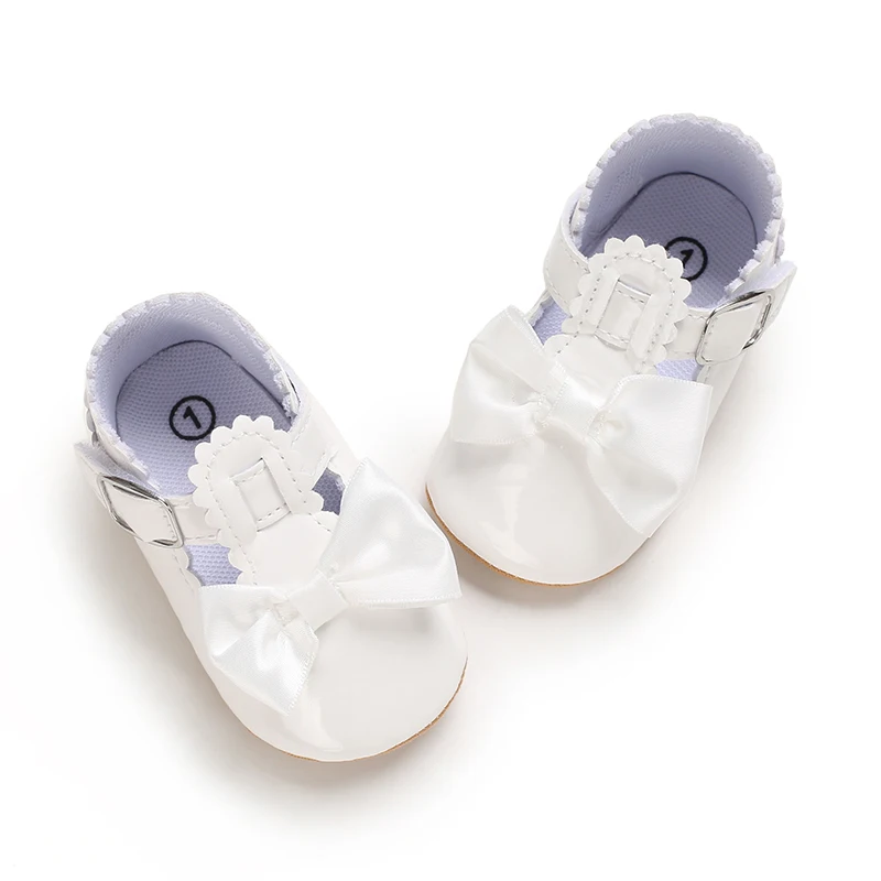 AvoDovA-Baby Girl Princess Shoes Soft PU Leather Bowknot Flat Quilted Baby Shoes Anti-slip Sole Walking Shoes Toddler Shoes