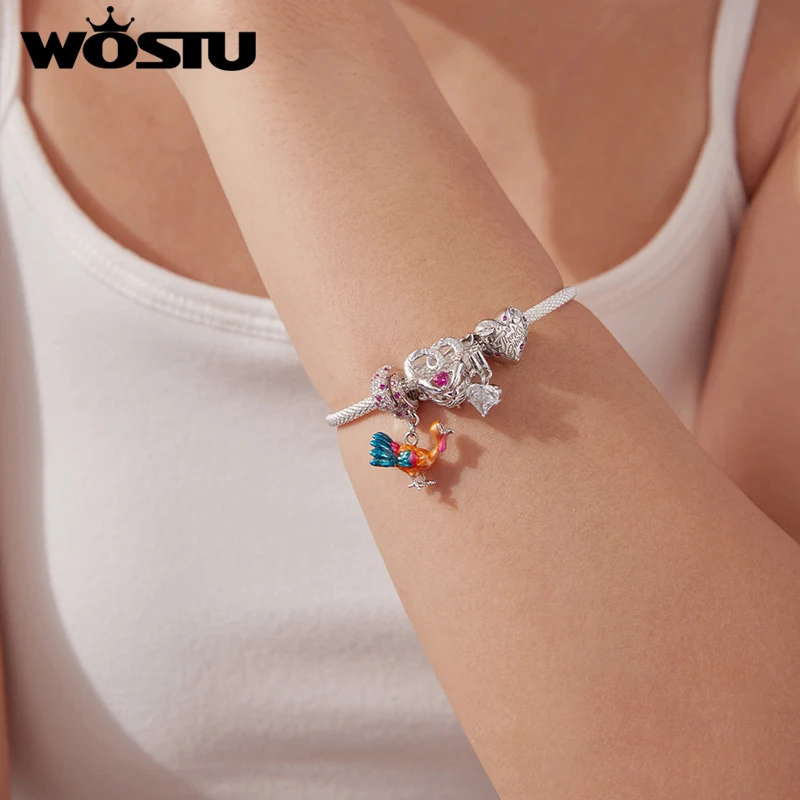 WOSTU 925 فضة الشكر تركيا قلادة لا نهاية لها الحب سحر الأصلي صالح للنساء محظوظ سوار DIY غرامة مجوهرات #2