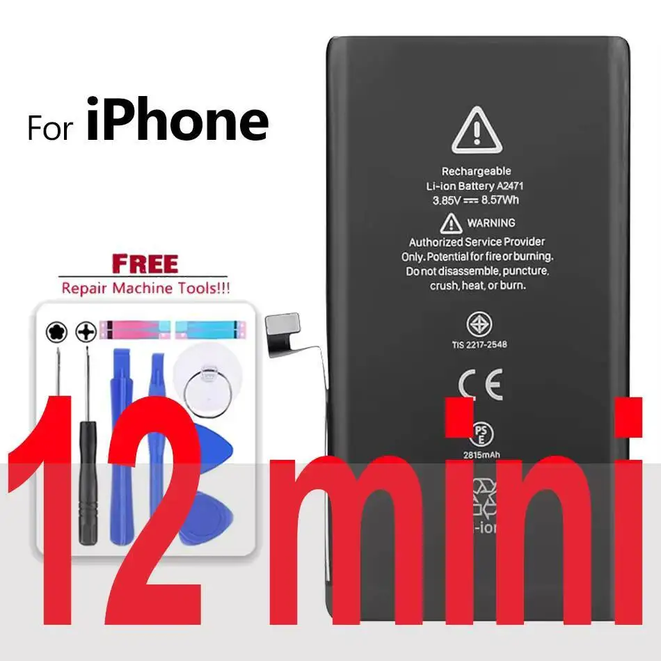 

Прочный аккумулятор для мобильного телефона 2227 мАч для Apple Iphone 12 Mini 12 Mini A2176 A2398 A2399 A2400