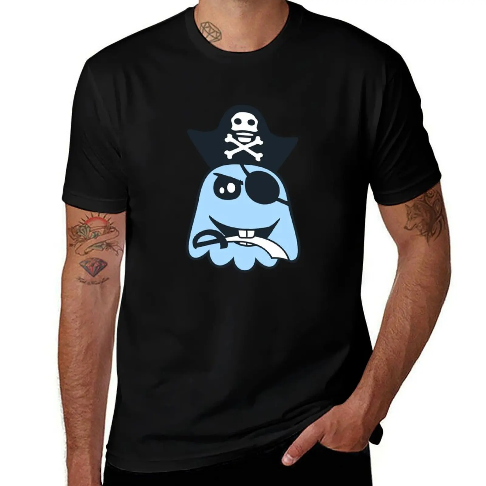 

Funny Pirate Ghost Evil Cool Captain Halloween Fun T-Shirt vintage graphic tee kawaii clothes anime funny t shirts men