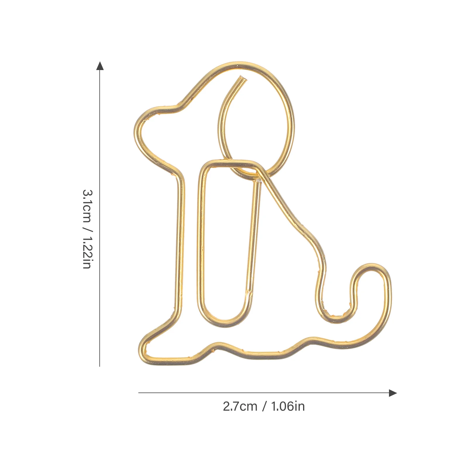 50 Pcs Sitting Dog Bookcase Decorative Paper Clips Unique Cute Paperclip Staple Metal Small Office ornaments