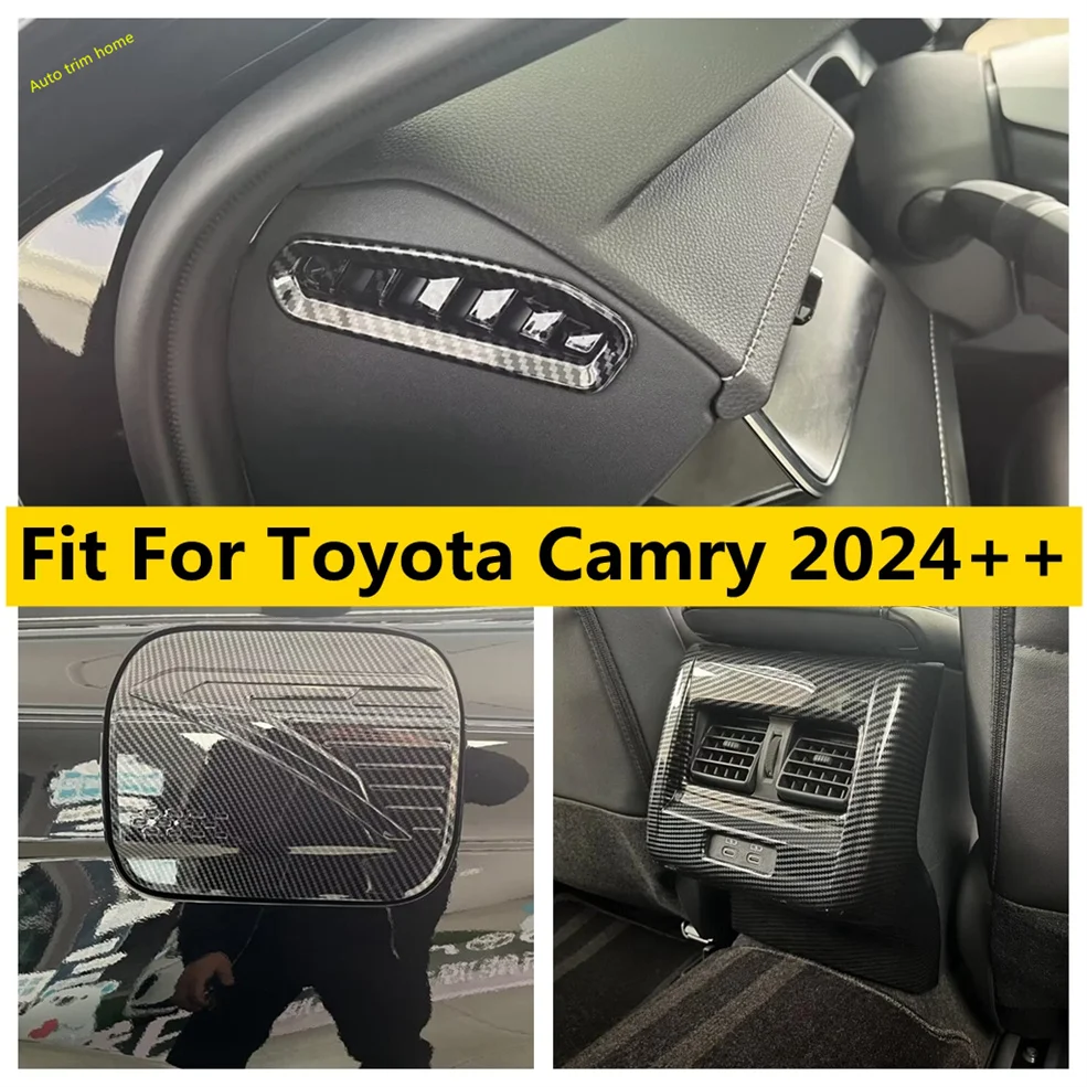 

Armrest Box Air Conditioning Vent AC Outlet / Fuel Tank Cover Gas Door Cap Oil Door Trim For Toyota Camry 2024 2025 Accessories